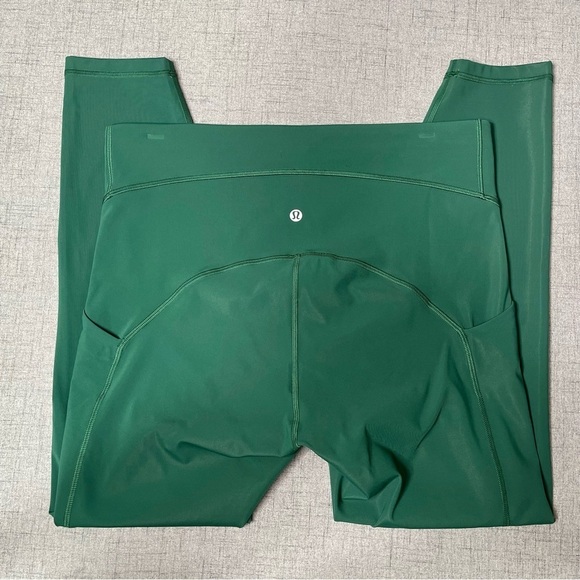 Lululemon Power Thru High Rise Tight Athletic Leggings Everglade Green 12 NWT - Picture 7 of 11